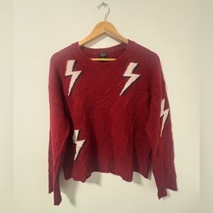 Rails Aries Sweater with White Lightning Bolts